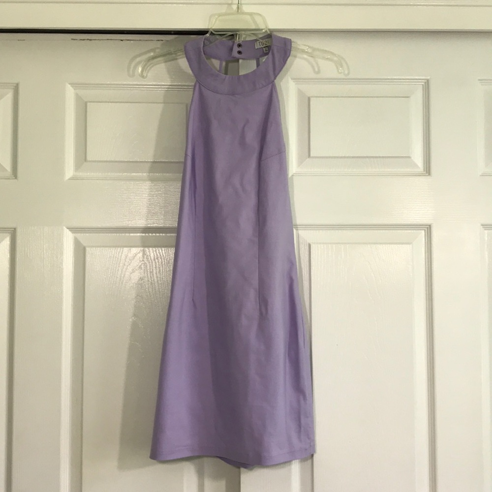 Tobi High Neck Open Back Mini Dress M